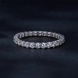 Anillo moissanita de eternidad